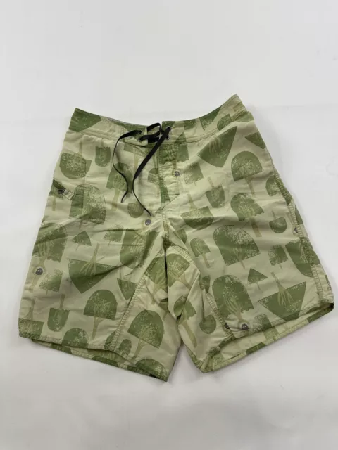 Patagonia Board Shorts Mens 31 Green Swim Trunks Tree Print