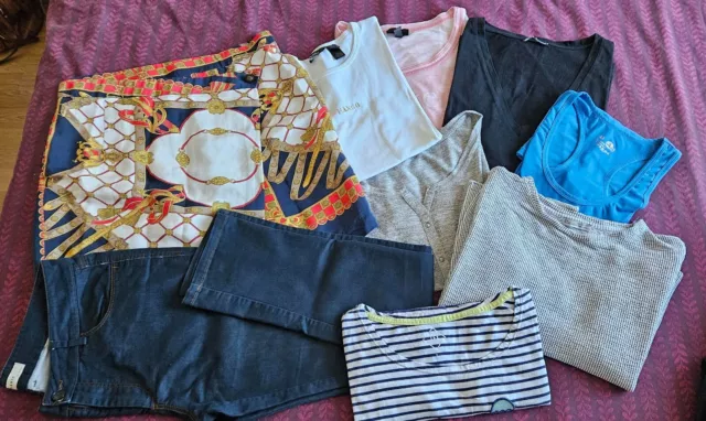 Lot de vêtements femme taille L - 42 (Zara Pinkie Mango  jupe pantalon tee shirt