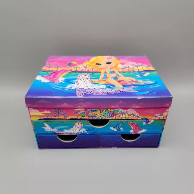 Lisa Frank Jewelry Box Stationary Trinket Cassie Surfer Girl Pink *Read Issues