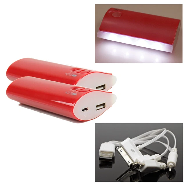 2 5200Mah Power Battery Charger Micro Usb Red Nokia Lumia 1020 920 Lg Optimus G2