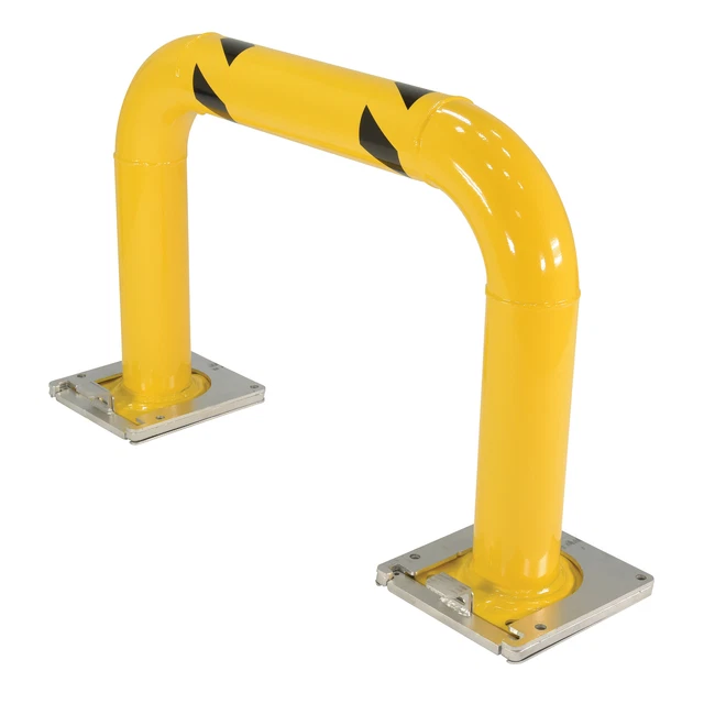 Vestil REMOVE HIGH PROFILE RACK GUARD, Height 36 in, Steel, Yellow