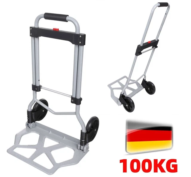 Carrello Con Ruote Portatutto Carrello Trasporto Pieghevole 100 Kg | 2 Ruote Pneumatiche | Per Pesca, Giardino E Casa Carrello Spiaggia - Foto 11