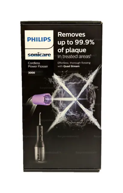 Philips Sonicare Cordless Power Flosser 3000 Oral Irrigator - HX3826/33 Black