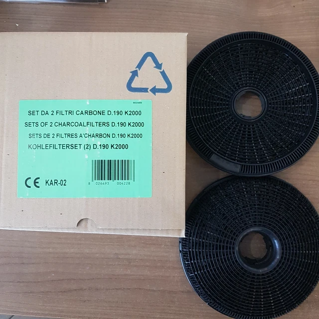 Ricambi Cappa Galvamet Coppia Filtri Carbone Per Cappa Galvamet - Diametro 175mm, Compatibile Con Modelli T29, OPERA, OPTIMA Cappa Carboni Attivi - 4