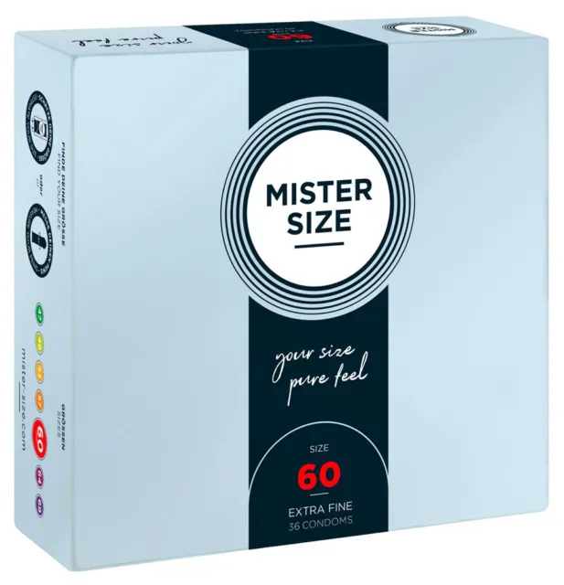 Mister Size 60-36 Condón Después Medida - Condón - XL Nuevo/Emb.orig
