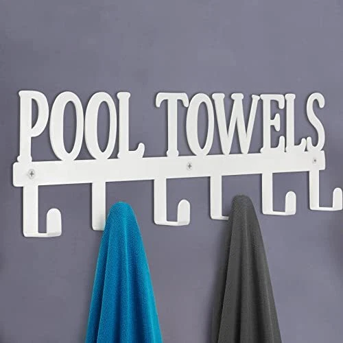 Outdoor Towel Hooks Pool Towel Drying Rack Beach Towel Holder Wall Mounted