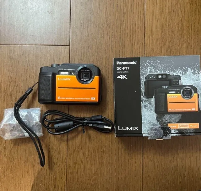 Cámara digital compacta Panasonic LUMIX FT7 4K naranja DC-FT7-D