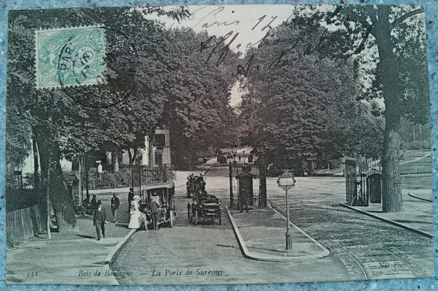 Cpa Paris 531 Bois De Boulogne La Porte De Suresnes, Antique Cars...