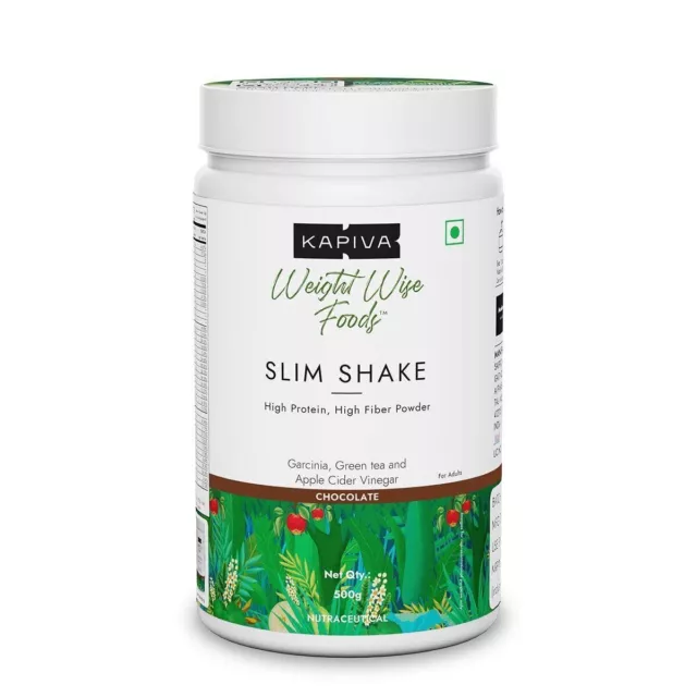 Kapiva-Meal Substitut Slim Shake Chocolat, aide à la gestion du poids - 500 g