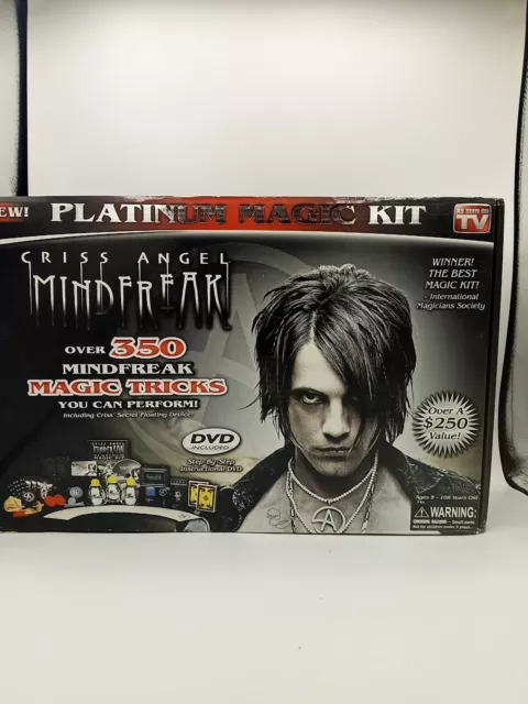 Criss Angel MIND FREAK Platinum Ultimate Magic Kit Set 250 Tricks DVD