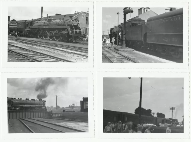 PHOTO  Lot of  8 - Canadian National CN Railroad Orig 1950 Snapshots Trains etc