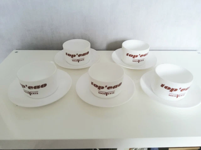 5 Bols Arcopal +deux tasses Arcopal myosotis - Arts de la table