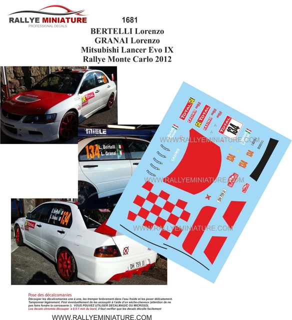 Rallye Monte-Carlo mitsubishi lancer evolution voiture affiche métal