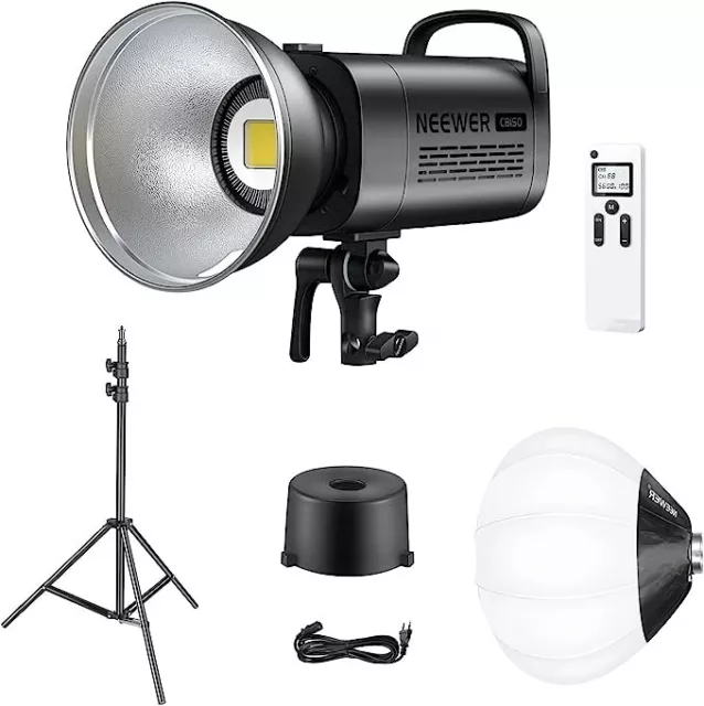 Kit di Illuminazione Video Continua 150W LED Attacco Bowens con Stativo/Softbox