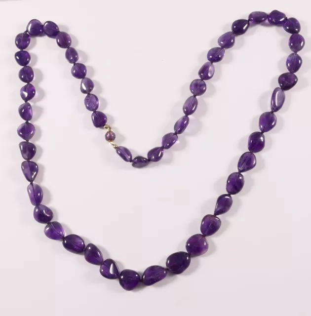 Halskette Collier lila Amethyst  Kastenverschluß 925 Silber