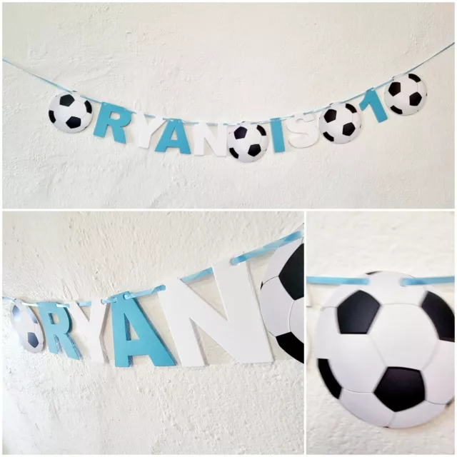 Manchester City Football Birthday Bunting Party FC Banner