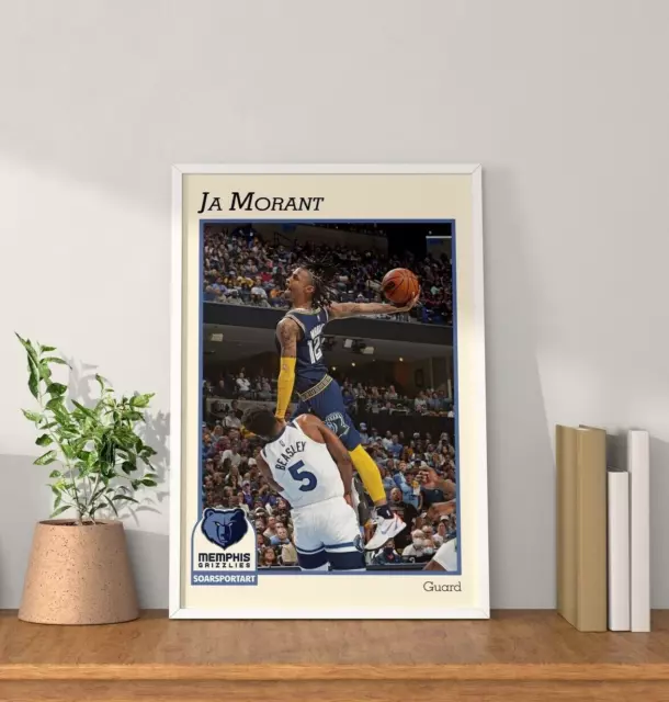 Ja Morant | MVP | NBA Card | NIKE | AIR JORDAN - Wall Digital Art Poster