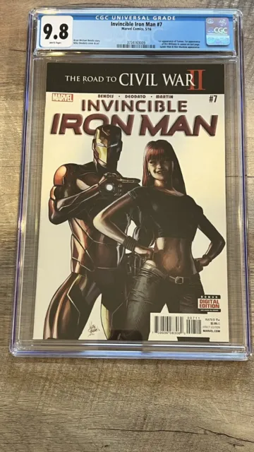 Invincible Iron Man #7 1st Print 1st Riri Williams  CGC 9.8