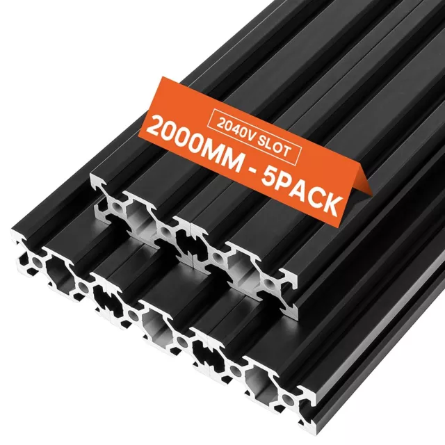 Aluminum Extrusion European Standard 2040 V Slot 2000mm 5pcs for 3D Printer