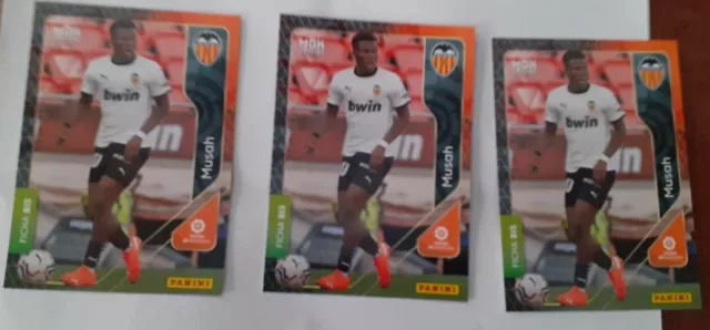 LOTE DE 3 YUNUS MUSAH #300 BIS ROOKIE Valencia CF Megacracks 20/21