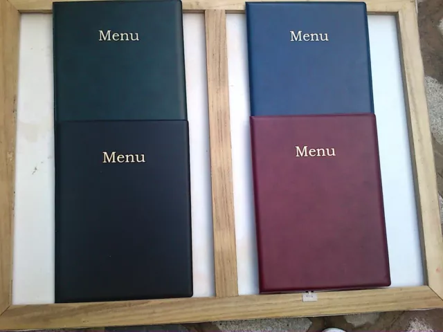 Qty 40 A4 Leather Look Menu Cover  New Product