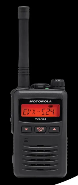 4 x Motorola Radio EVX-S24 + stazione di ricarica multipla (non per Motorola DP4400e)