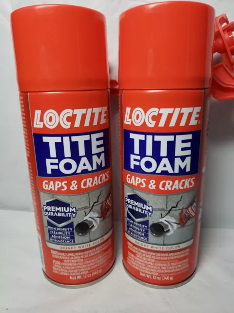 2 Loctite Foam Spray Can Big Gap Filler Crack Insulation Sealant Wood Metal.