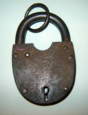 Antique Vintage Cast Iron Big Padlock Locking Mechanism