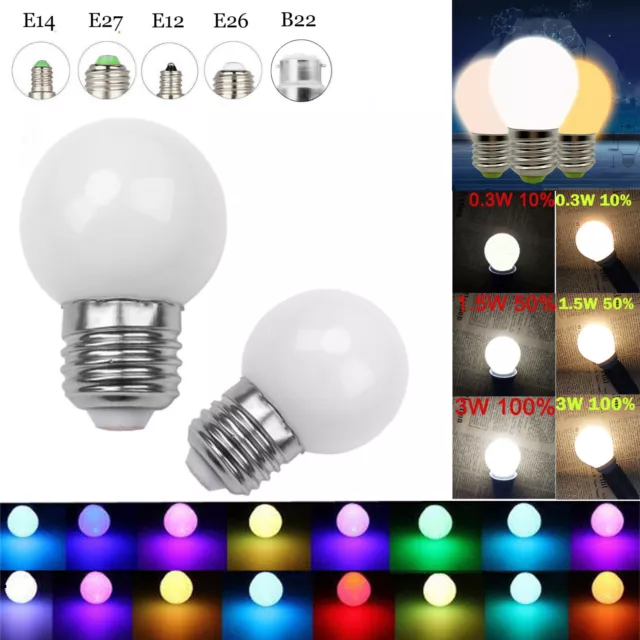 À Variation LED Globe Ampoule E26 E27 B15 B22 E14 E12 3W 220V Couleurs Change Hl