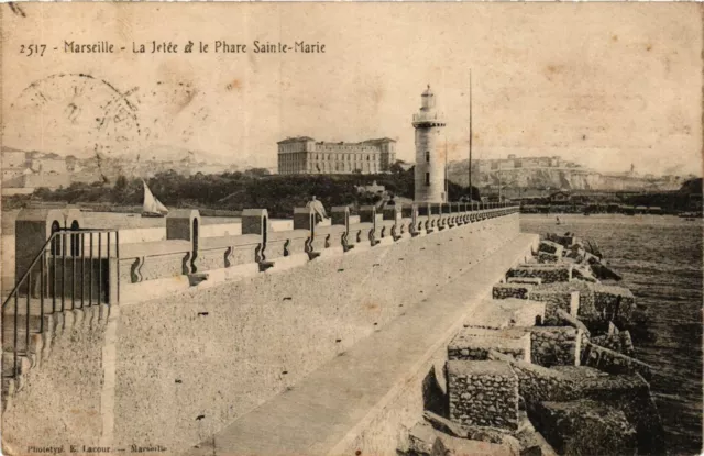 CPA AK MARSEILLE La Jetee et le Phare LIGHTHOUSE PHARE (708564)