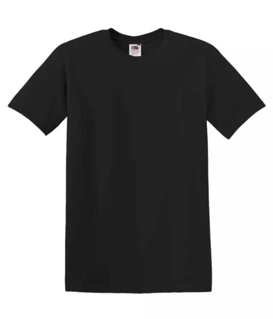 T SHIRT uomo donna fruit of the loom manica corta 100% cotone bianca nera ESTIVA