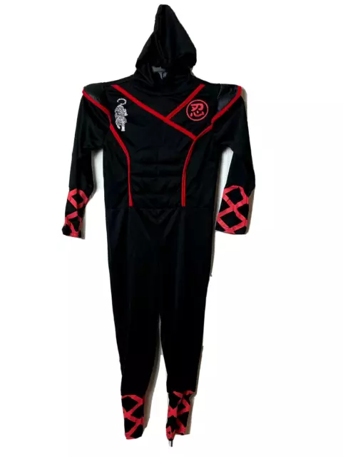 Child's Ninja Size Small Spooktacular Black Red Costume Halloween One Piece