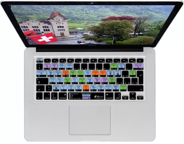 KB Tastatur-Abdeckung Shortcuts Cover Schweiz Schutz für mac-OS MacBook Pro Air