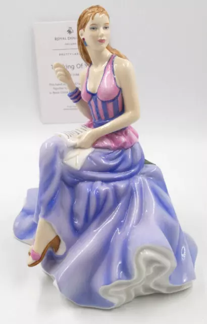 Lovely Royal Doulton Pretty Ladies Thinking Of You Figurine Hn5144 Lady Figure