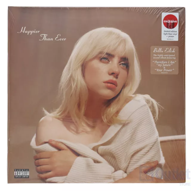 BILLIE EILISH HAPPIER Than Ever Limited Edition Light Blue Vinyl