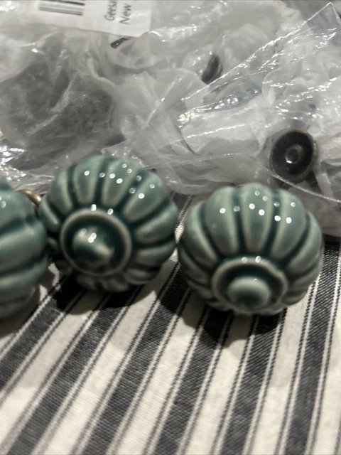 10 Ceramic Pumpkin Handle Cabinet Knobs Decor for Vintage Drawer Closet Cupboard 3