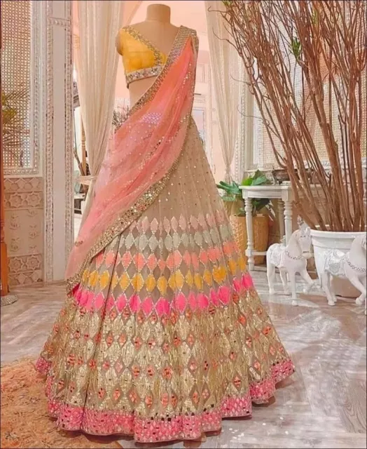 New Designer Lehenga Choli Indian Bollywood Wedding Party Wear Pakistani Outfit
