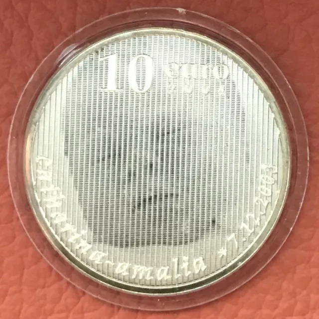 10 Euro 2004 Niederlande 🇳🇱 UNC Gedenkmünze mit Hologramm • Ag.925