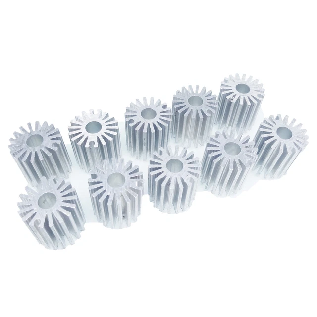 US Stock 10pcs OD 19. x H 20mm 1W Watt LED Aluminium Heatsink long Round Cooling