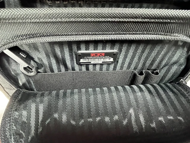 TUMI Alpha Rolling Laptop Briefcase Bag Black Ballistic Nylon Luggage 2214D3 16