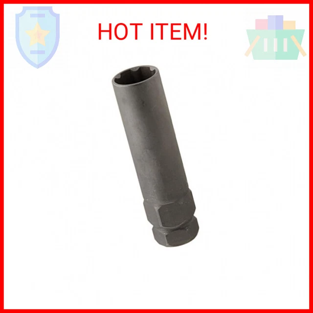 Steelman Pro 6-Spline 45/64-Inch Socket-Style Locking Lug Nut Key, Removes Splin