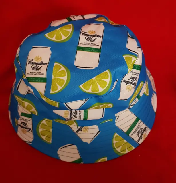 Canadian Club & Ginger Ale Premixed Promotional Bucket Hat. Clearly Unworn.