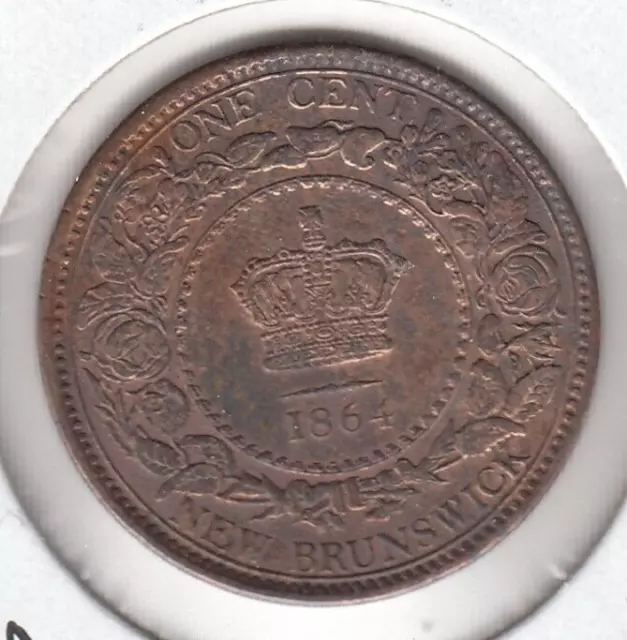 1864 New Brunswick One Cent Coin