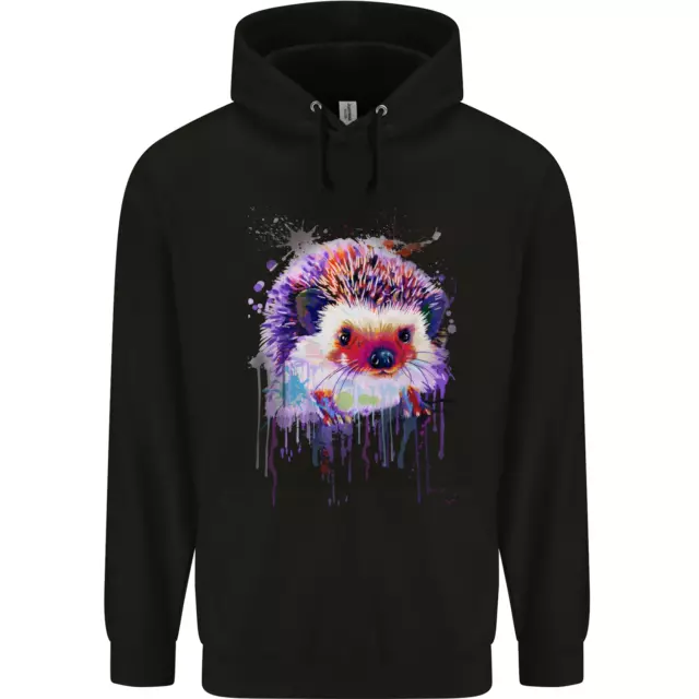 Un Hedgehog Acquarello Bambini Felpa con Cappuccio