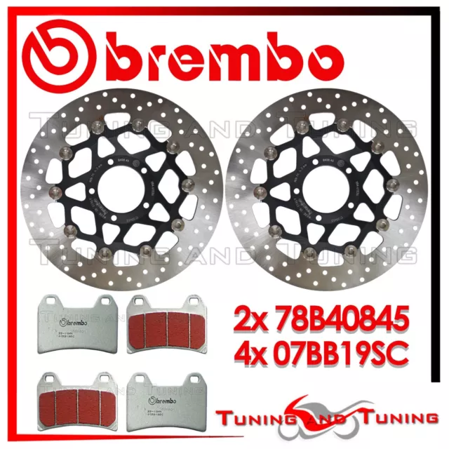 Dischi Freno Anteriore BREMBO + Pastiglie SC per DUCATI HYPERMOTARD 796 2012 12