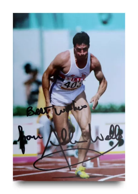 Allan Wells Signed 6x4 Photo Olympic Champion Moscow 1980 Genuine Autograph +COA