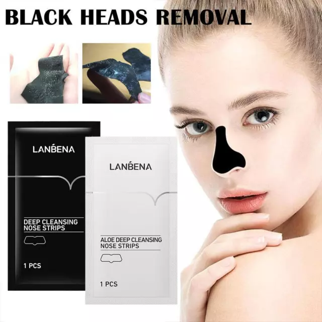 LANBENAB Lackhead Remover maschera nasale strisce poriche maschera strappante peeling acne,