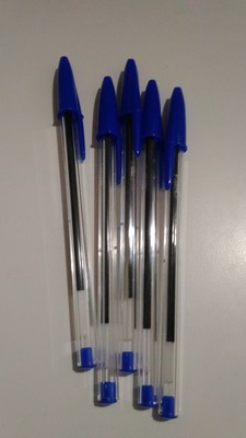 BIC X5 Stylos Bic Medium Cristal Classique Original Stylo à Bille Vic Bleu 