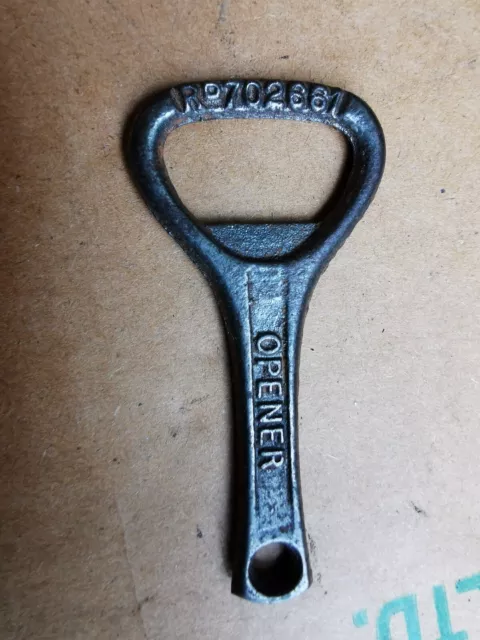 Vintage Cast Iron Bottle Opener Keyring Antique Crown Cork Railway 702661