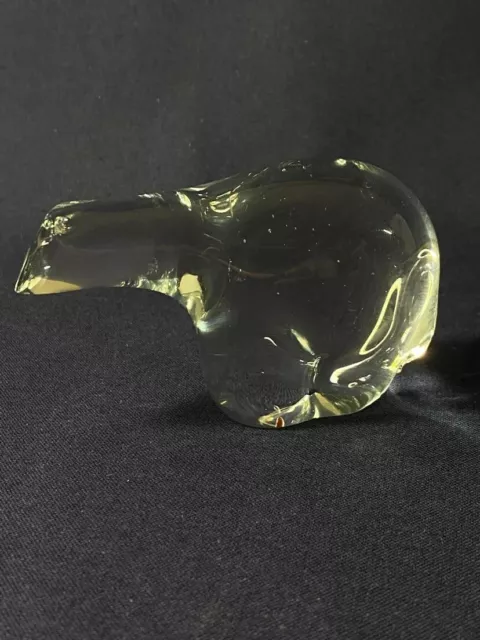 Clear Art Glass Polar Bear Figurine/Paperweight - G1